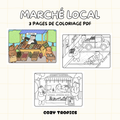 TELECHARGEMENT · Coloriages Scène de marché caraïbe