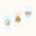 Summer Vibes wallpaper pack — hand-drawn kawaii tropical phone wallpapers by Cozy Tropics, digital download
