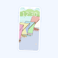 Kawaii phone wallpaper of the Yoles Race in Martinique — hand-drawn tropical digital download by Cozy Tropics