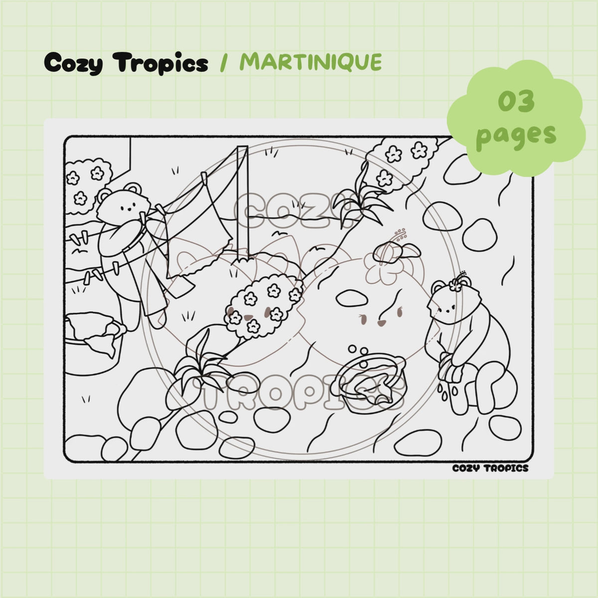 DOWNLOAD · Martinique River Scene Coloring Pages