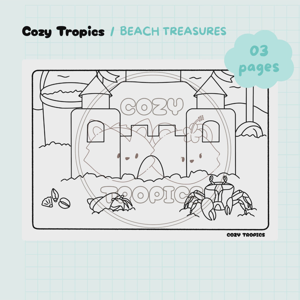 TELECHARGEMENT · Coloriages Trésors de la plage